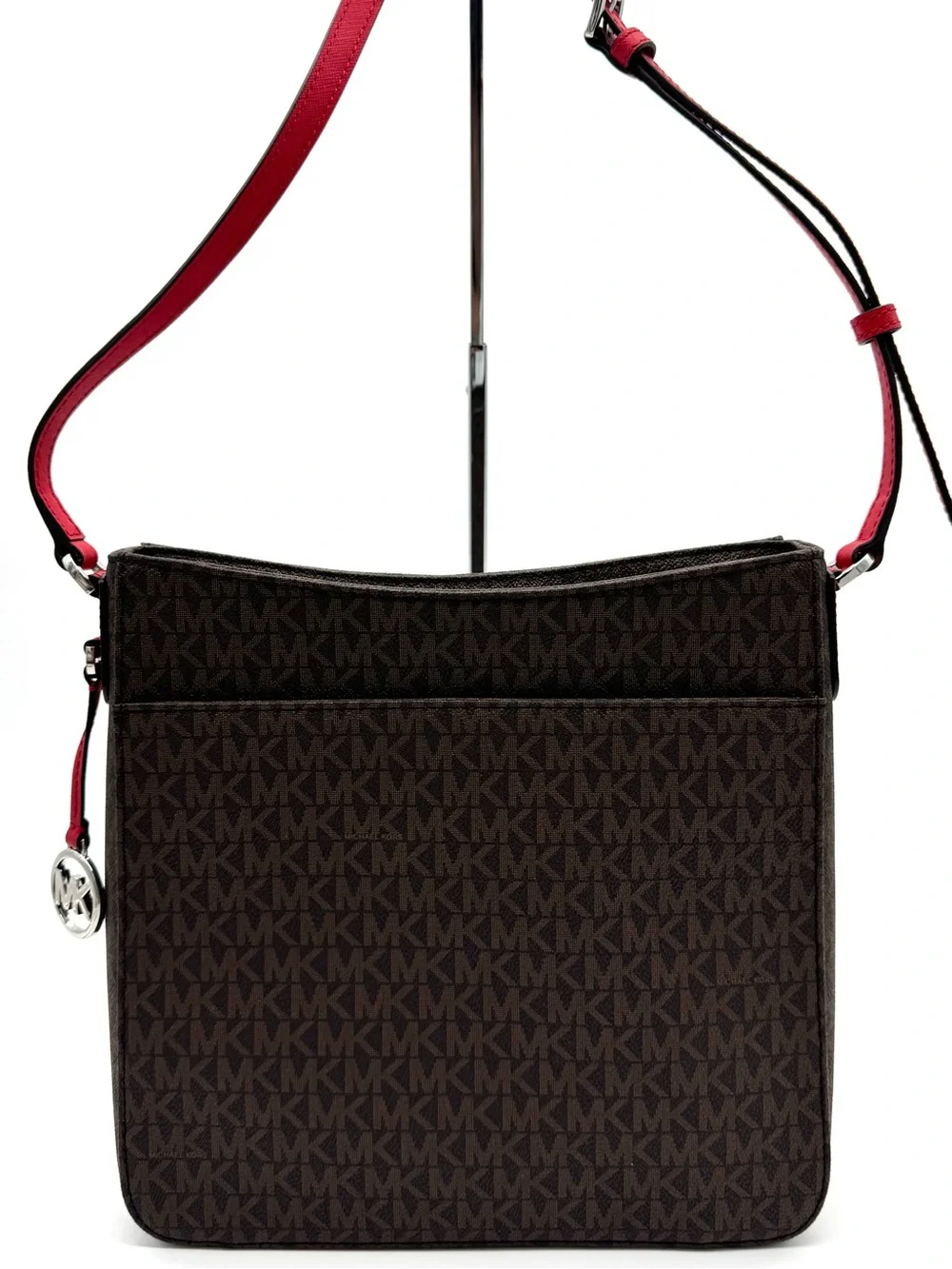 Michael Kors Large Messenger Crossbody Bag Brown/Red